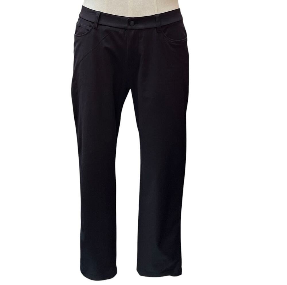 Lululemon Mens Black ABC Stretch Utility Pants Size 38 Straight Leg Casual Work